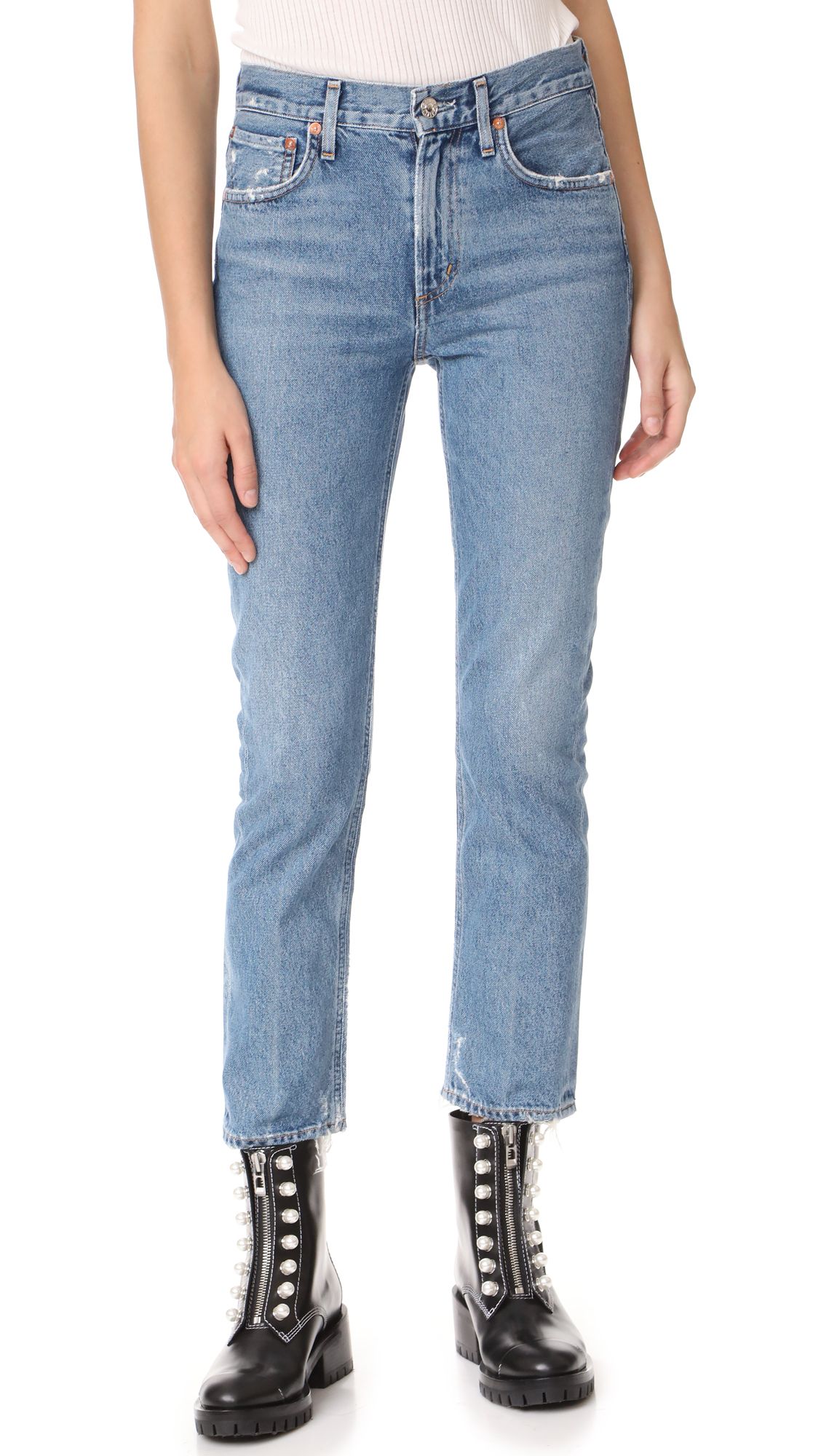 AGOLDE Cigarette Low Slung Straight Leg Jeans | Shopbop