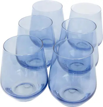Estelle Colored Glass Set of 6 Stemless Wineglasses | Nordstrom | Nordstrom
