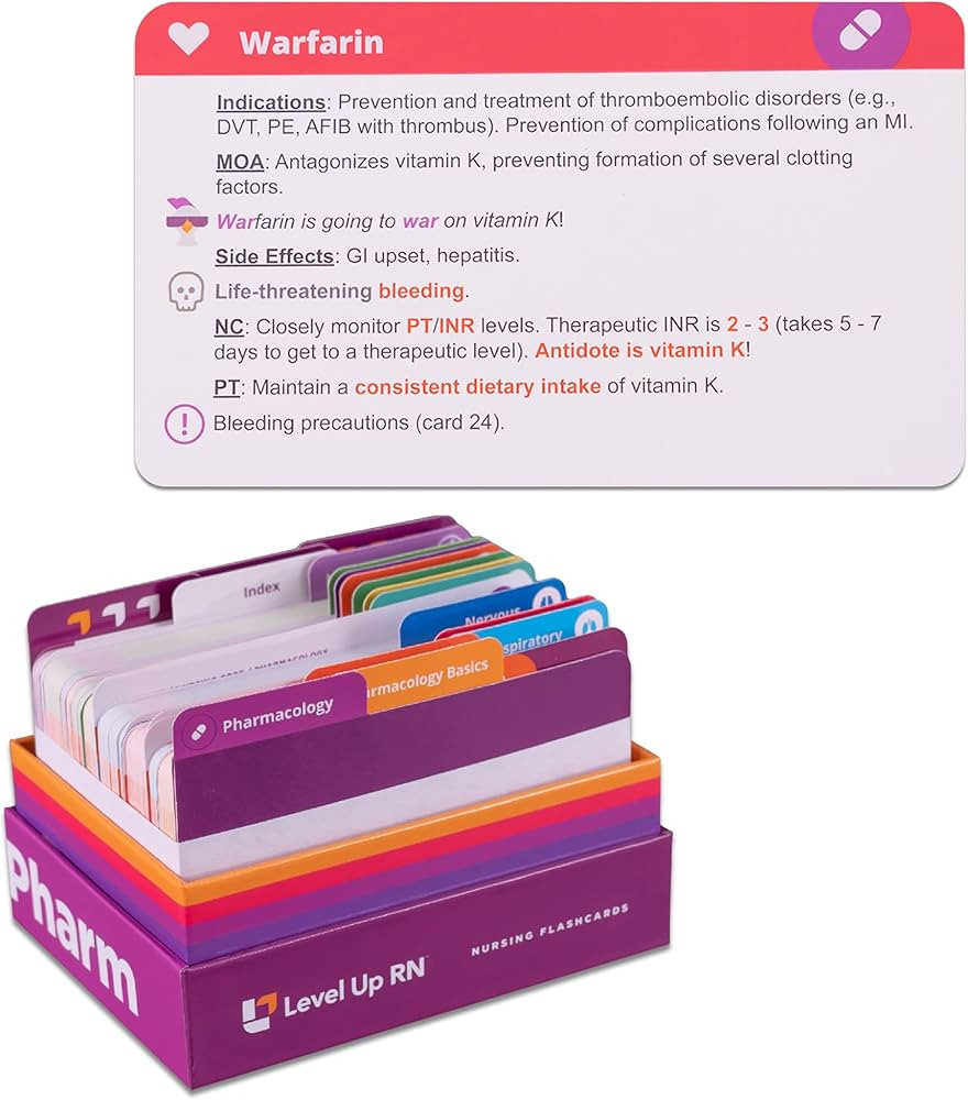 Level Up RN – Pharmacology Flash Cards – No Fluff – Nursing School Essentials for Students ... | Amazon (US)