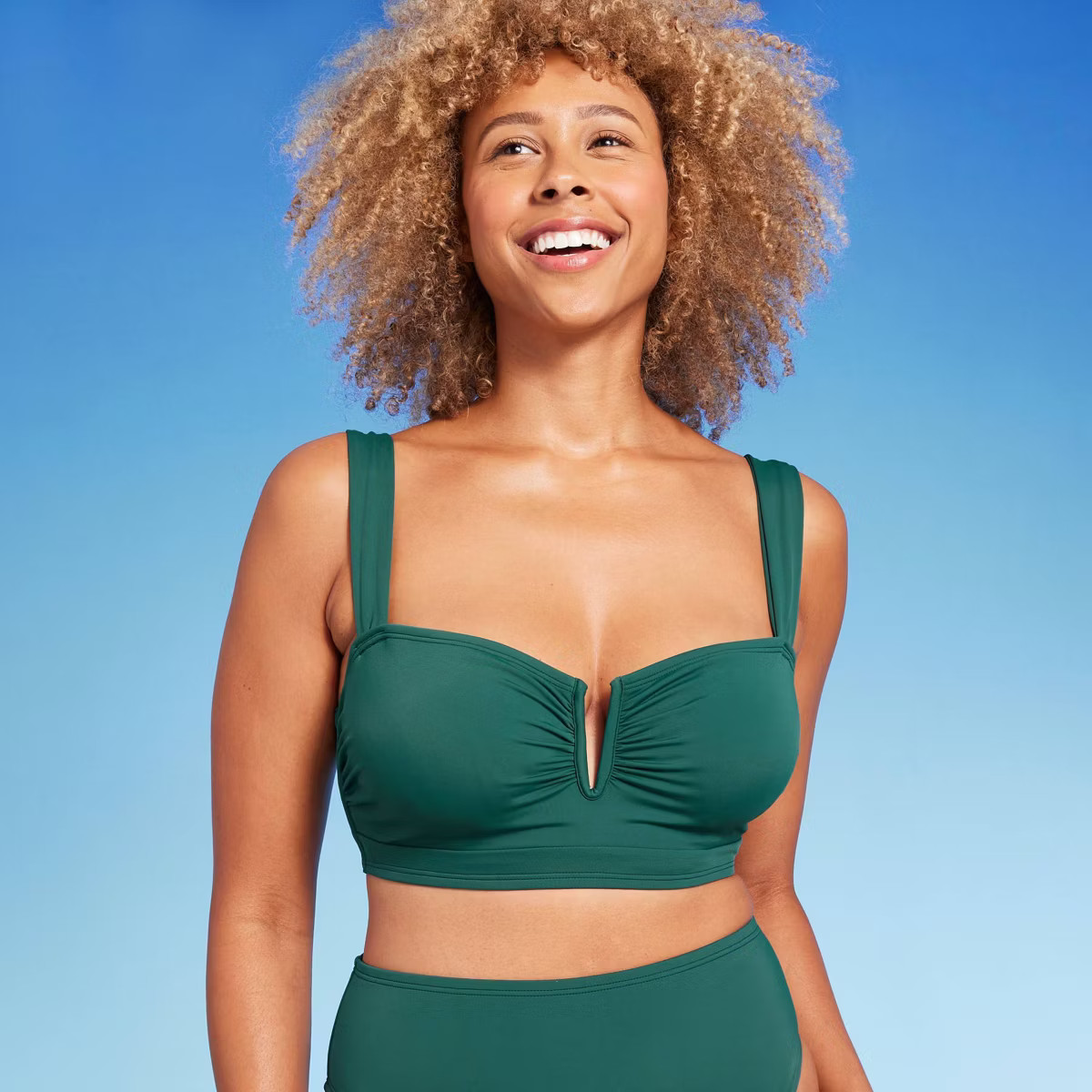 Women's V-Wire Bandeau Bikini Top - Shade & Shore™ | Target