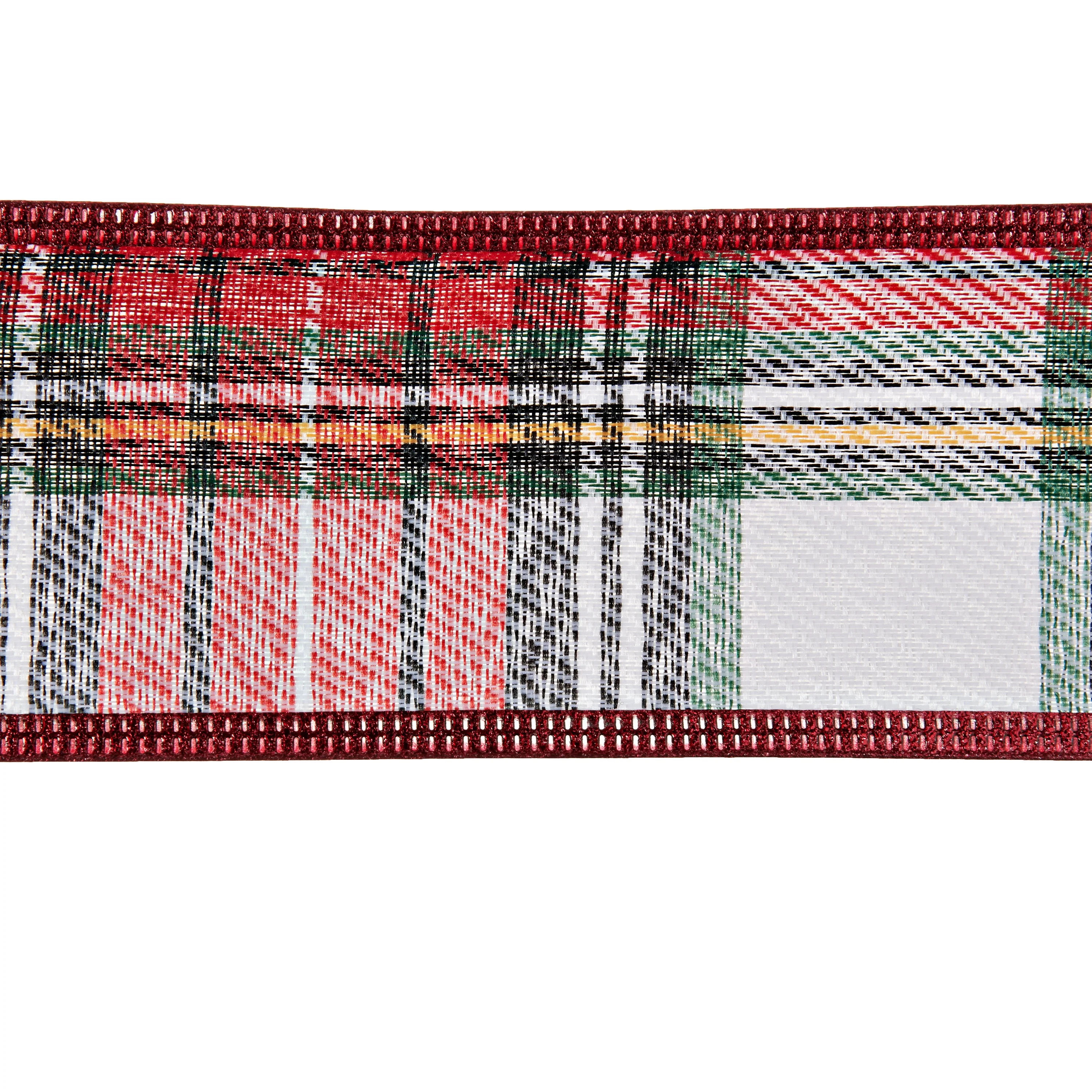 Holiday Time Tartan Plaid Christmas Ribbon, 2 inch | Walmart (US)