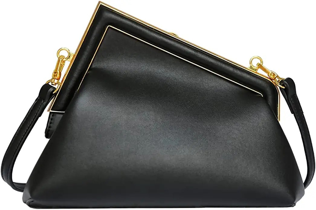 JAVIC Women's Clutch Purse Crossbody Bags,PU Leather Shoulder Bag with Metal Clasp Closure | Amazon (US)