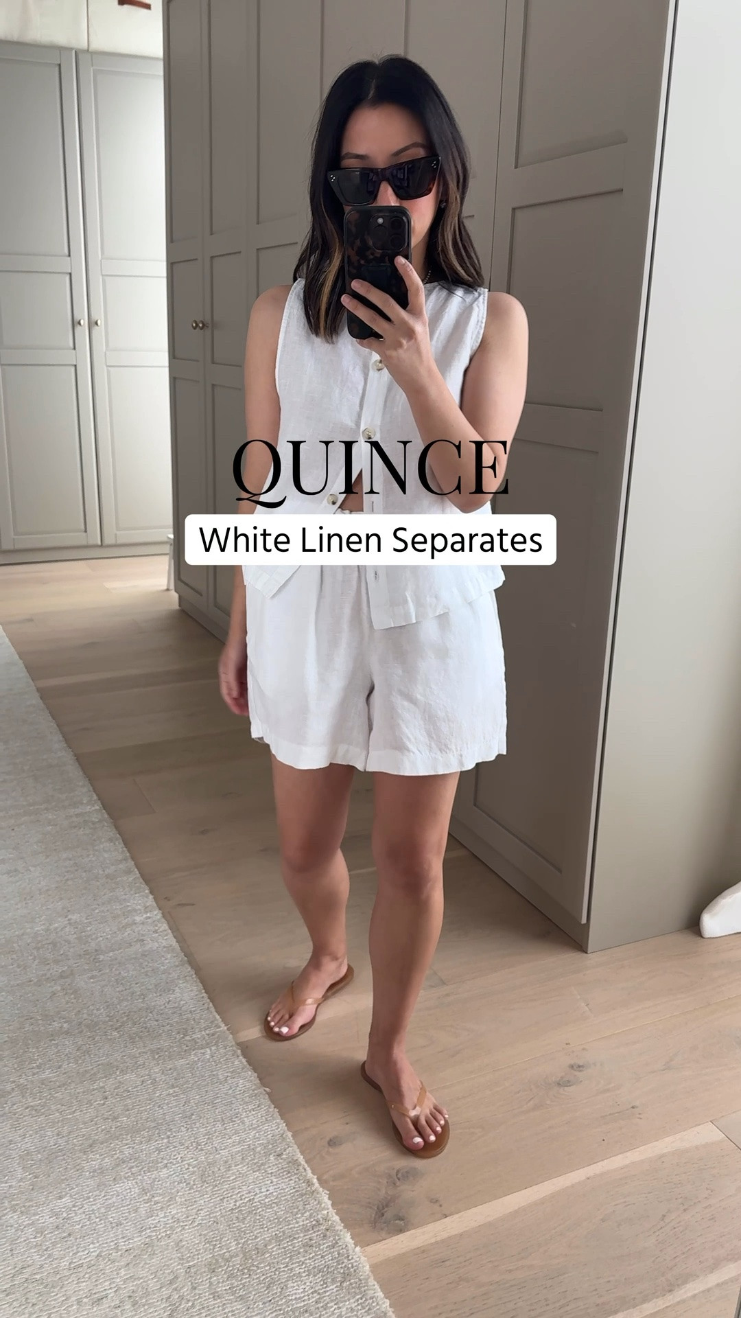 Love these linen separates for summer. Lightweight, breathable, and so easy to wear in warm weather. Wearing the tank (backwards) and shorts in a small. @Quince #quincepartner

#LTKPetite