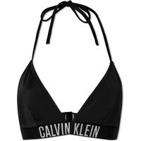 Calvin Klein Women's CK Swim Logo Triangle Bikini Top in Black, Size X-Large | END. Clothing | End Clothing (US & RoW)