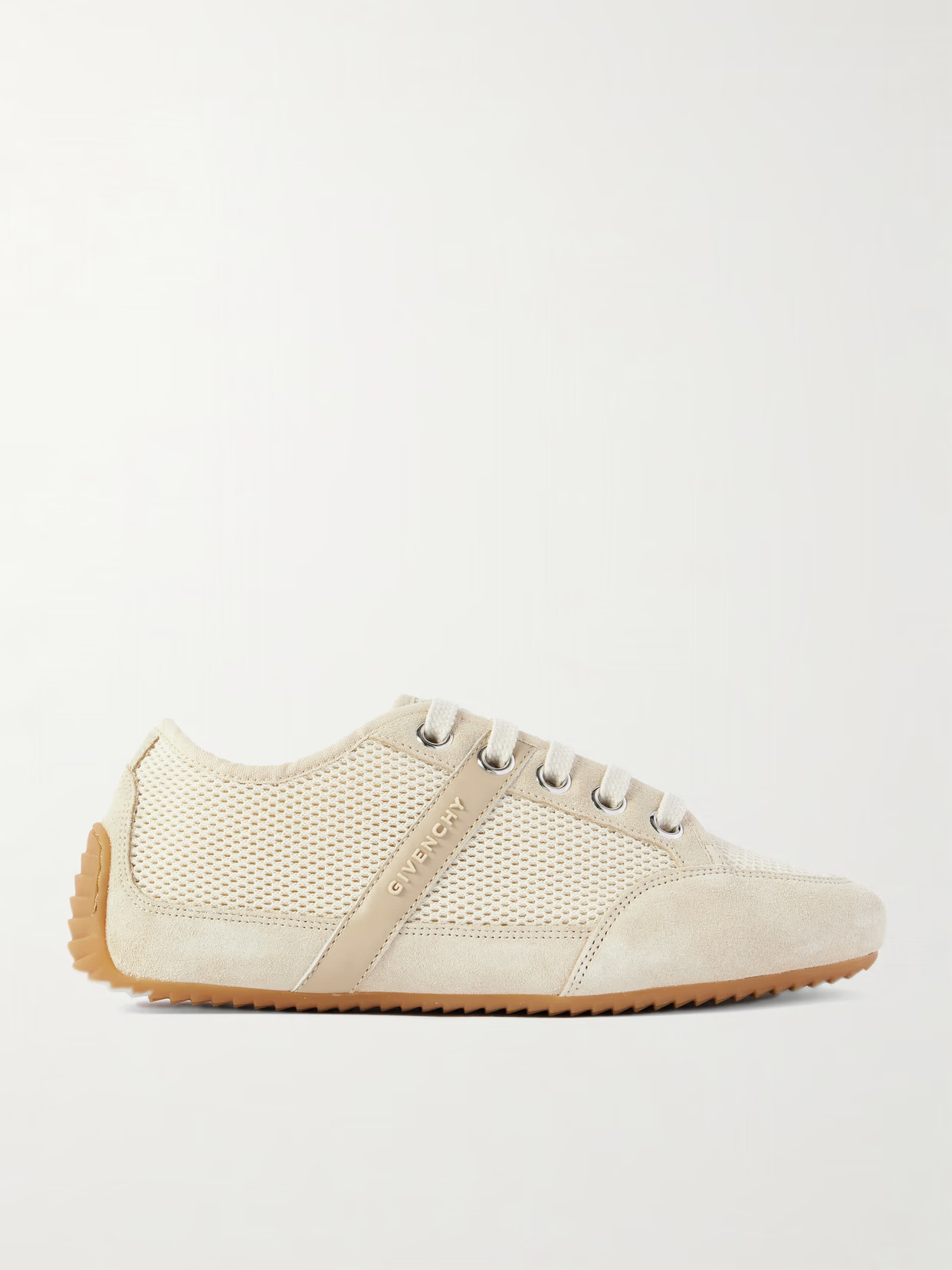 Givenchy - Leather And Suede-trimmed Mesh Sneakers - Neutrals | NET-A-PORTER (US)