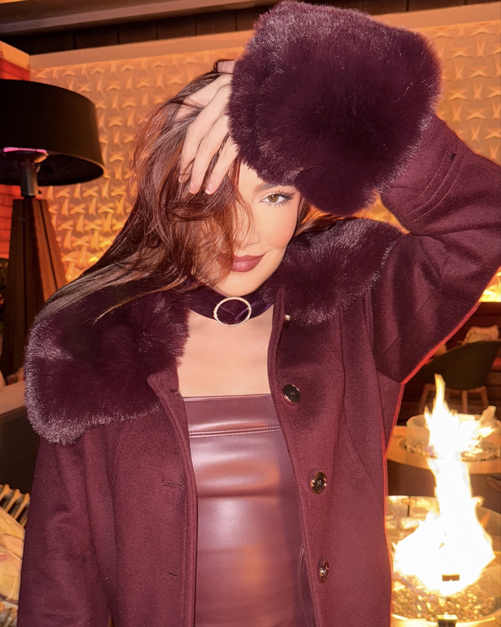 It’s Merlot season 🍷 in this burgundy House of Cb faux leather dress paired with Vince Camuto’s wine red, faux fur collared, maxi peacoat. Perfect pair for the winery, i mean, wintery holiday season 😉

#LTKHoliday #LTKGiftGuide #LTKCyberWeek