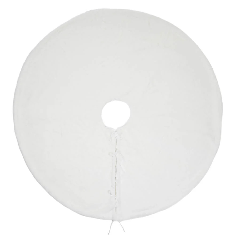 Faux Snow Fox Tree Skirt | Modern Locke