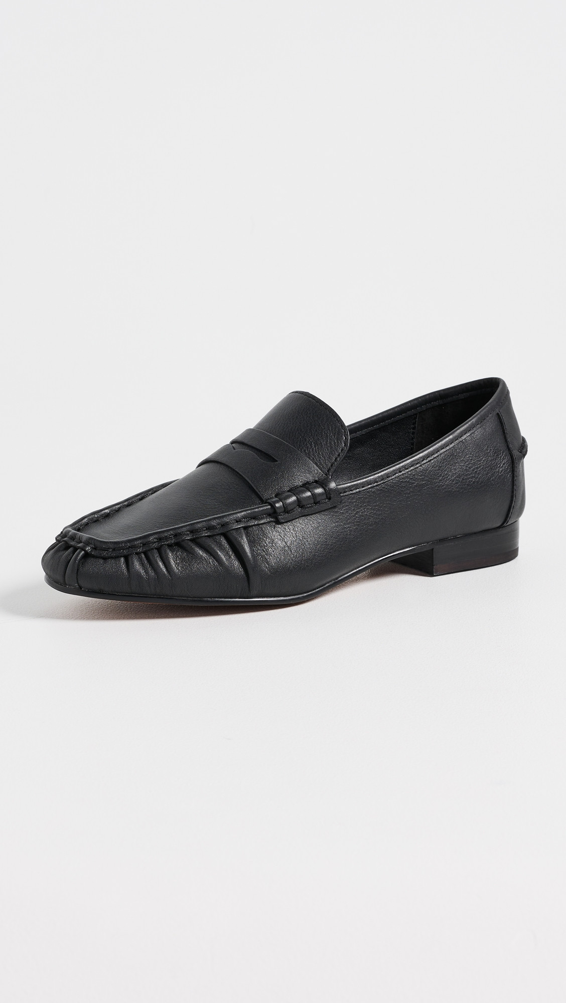 Madewell Ashley Ruched Loafers True Black 8.5 | Shopbop