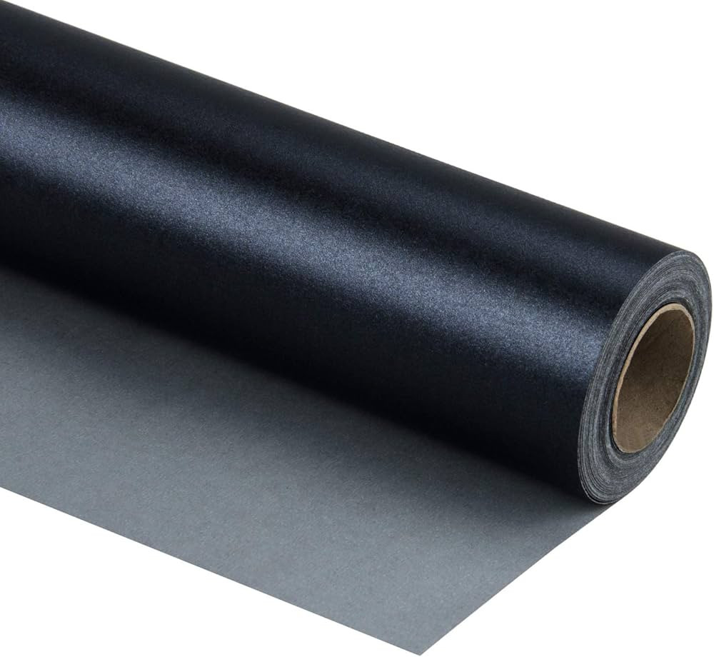 RUSPEPA Black Matte Wrapping Paper - 81.5 Sq Ft - Solid Color Pearly - Lustre Paper Perfect for W... | Amazon (US)