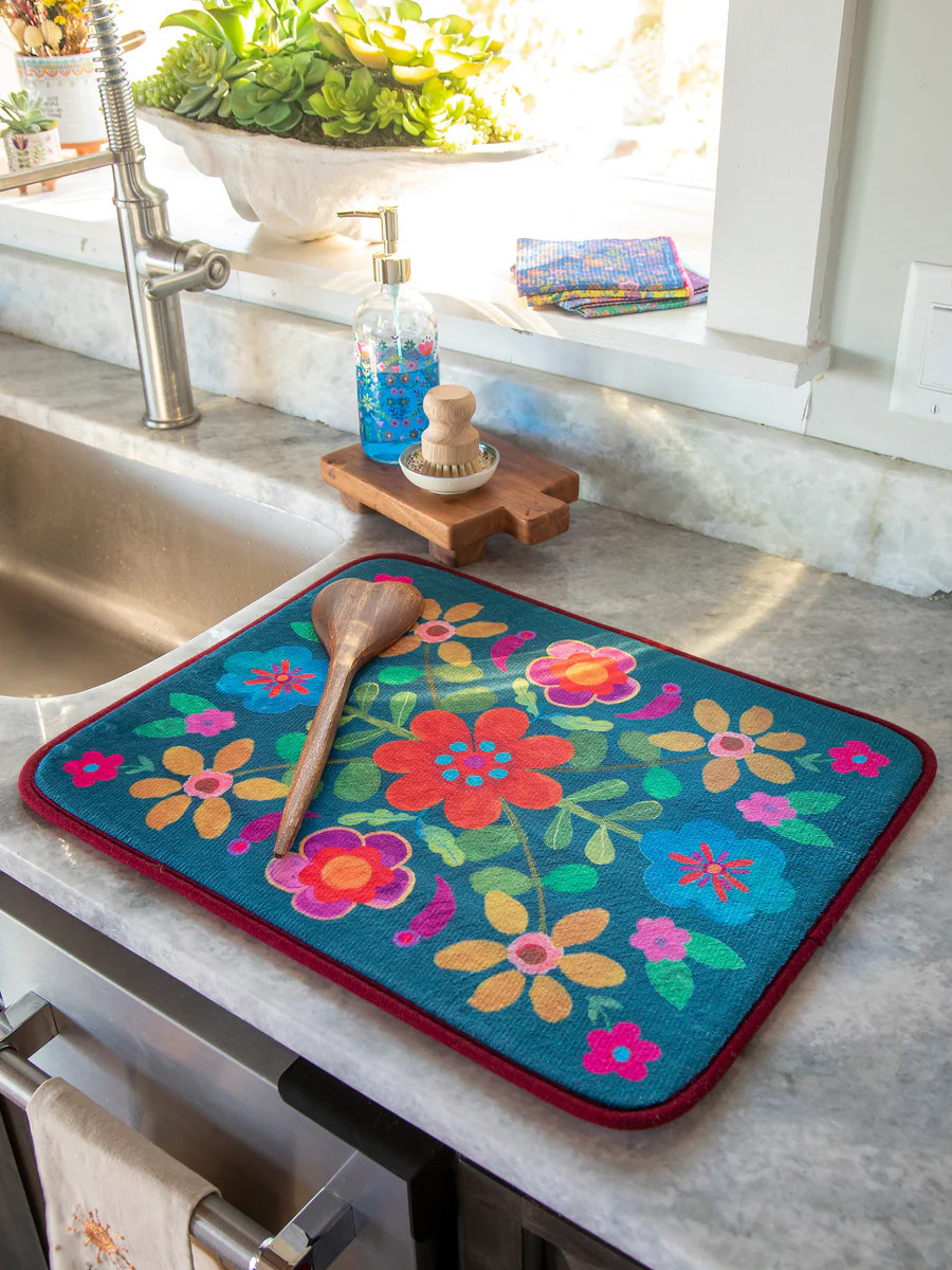 Reversible Dish Drying Mat - Borders | Natural Life