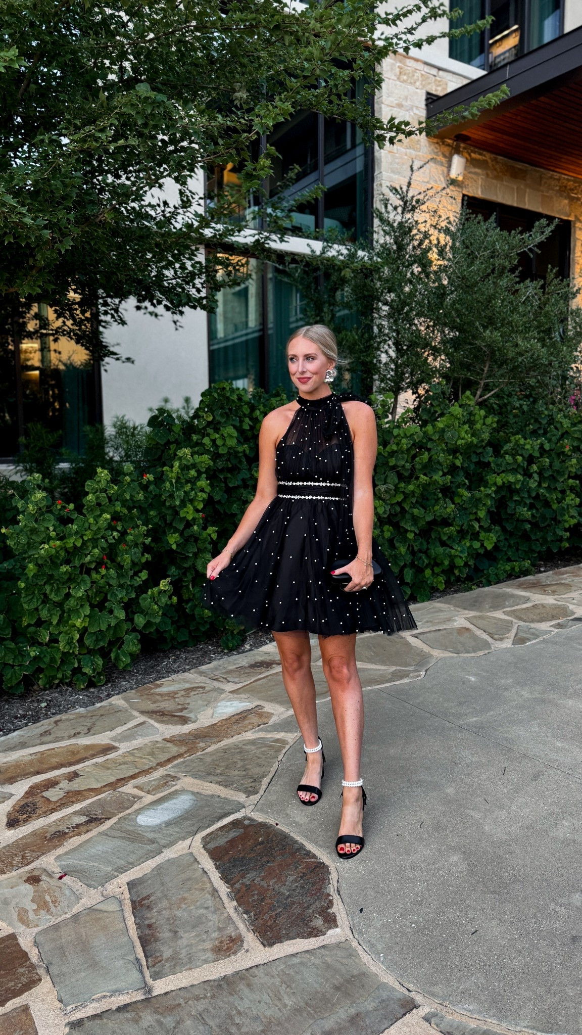 LTKCon finale party! 

✨ Little black dress perfection ✨ This chic halter mini dress with pearl embellishments is the ultimate wedding guest outfit, cocktail party look, or date night style. Pairing it with pearl ankle strap heels, a sleek clutch, and statement earrings makes this elegant black dress outfit both timeless and on-trend. 🌙🖤

Shop this little black dress, pearl heels, statement earrings, and more chic special occasion outfits via my LTK 💫

#LTKstyle #weddingguestdress #littleblackdress #cocktaildress #elegantstyle #dateoutfit #LTKunder100 #LTKshoes #LTKevening

#LTKShoeCrush #LTKWedding #LTKCon