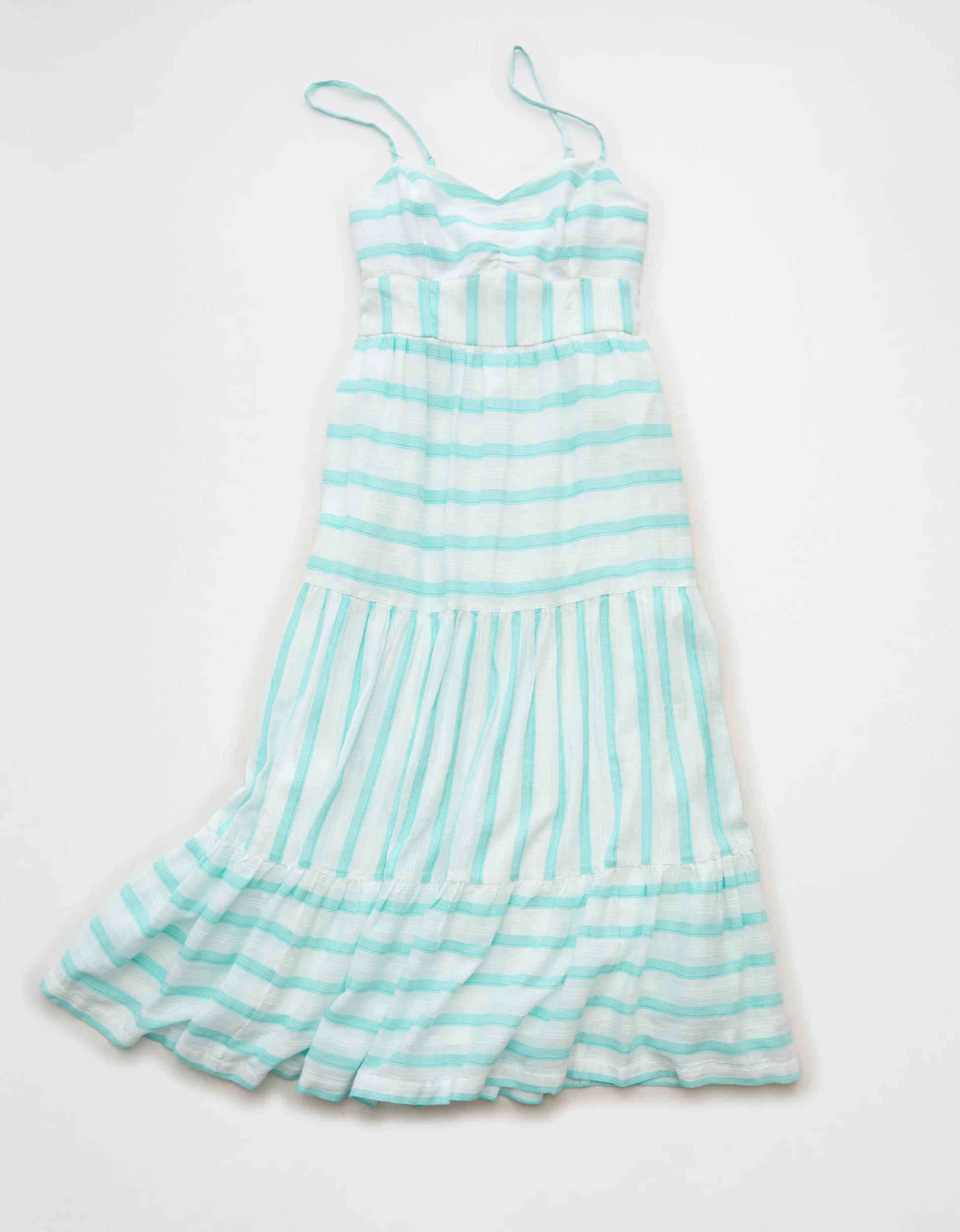 AE Striped Corset Midi Dress | American Eagle Outfitters (US & CA)