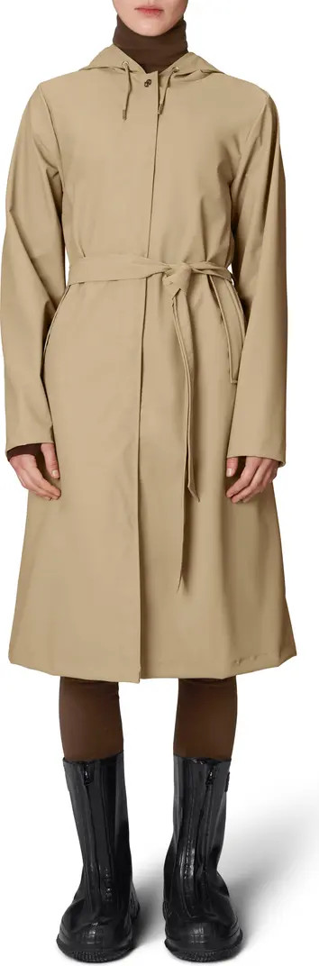 Rains Waterproof A-Line Long Raincoat | Nordstrom | Nordstrom