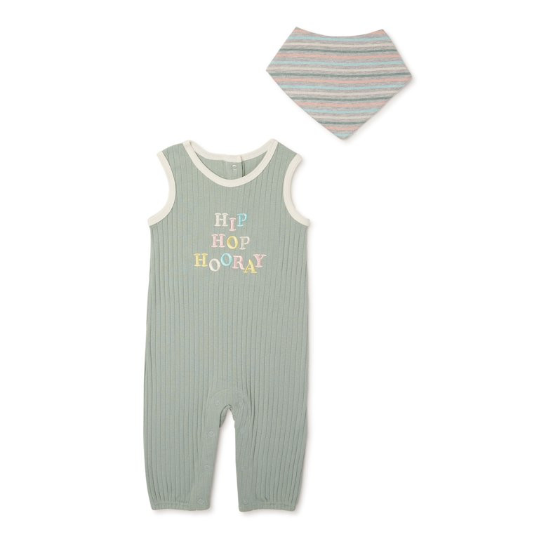 Way to Celebrate Baby Unisex Easter Romper & Bandana Outfit Set, 2pc | Walmart (US)