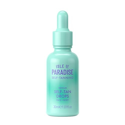 Isle of Paradise Self Tanning Face & Body Drops, Medium, Self Tanner Drops for a Natural Bronze, Long-Lasting Tan, Cruelty Free, Fragrance Free & Dermatologist-Approved, 1.01 fl oz | Amazon (US)
