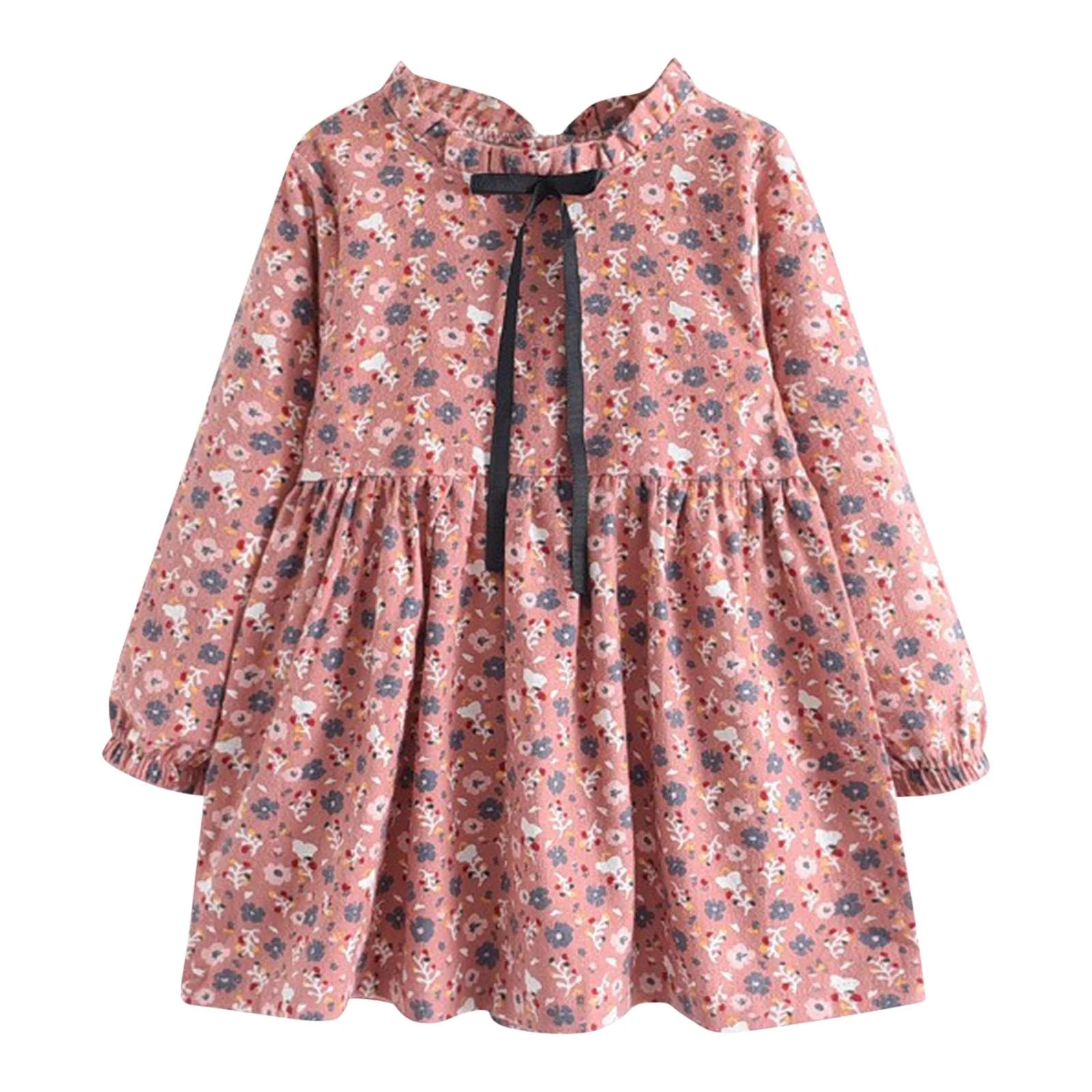 Odeerbi 2-14 Year Toddler Girls Cute Floral Dresses Long Sleeve Cotton Midi Dress Children's Fash... | Walmart (US)