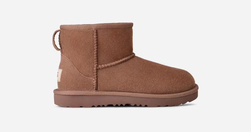 UGG® Kids' Classic II Mini Boot Sheepskin Classic Boots in Rocky Oak, Size 5K | UGG (US)
