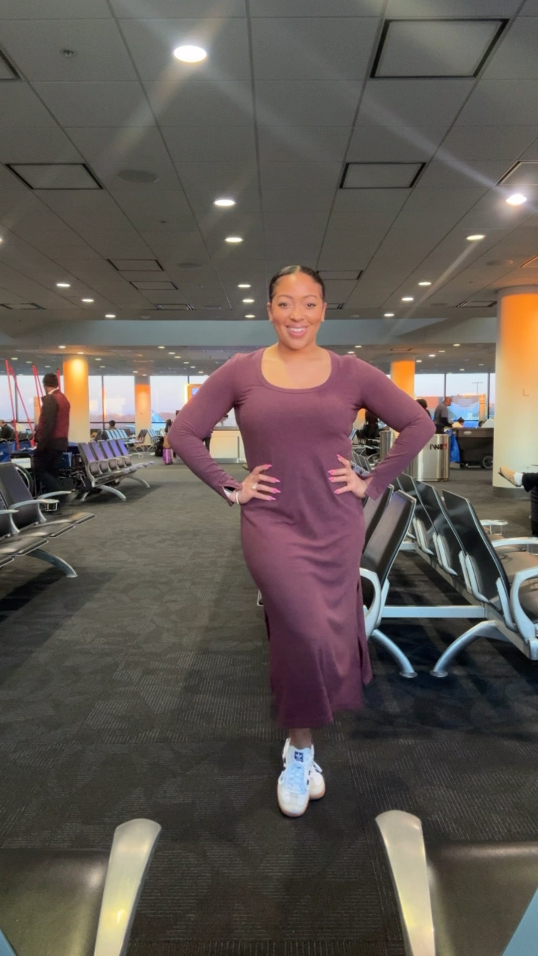 Love this ribbed dress for travel! 