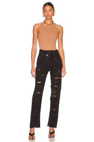 AGOLDE Criss Cross Straight in Feverish from Revolve.com | Revolve Clothing (Global)