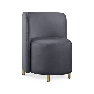 Meridian Furniture,Rotunda Grey Velvet Accent Chair | Target