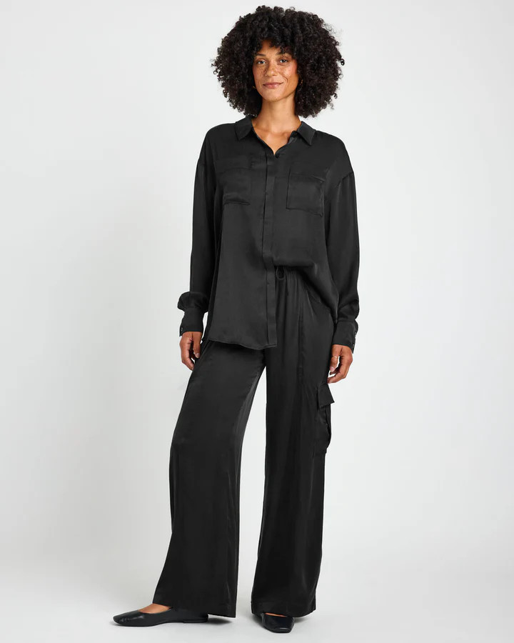 Macie Satin Button Down | Splendid | Splendid