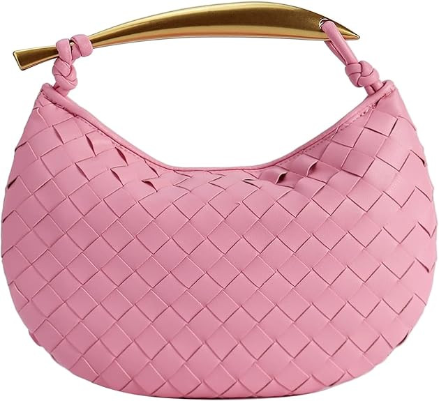 Woven Leather Hobe Dumpling Bag Dinner Handbag For Women Purse Hobo Bag Knotted Woven Handbag Sum... | Amazon (US)