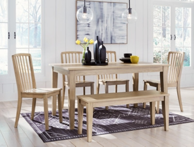 Gleanville Dining Table and 4 Chairs and Bench | Ashley | Ashley Homestore
