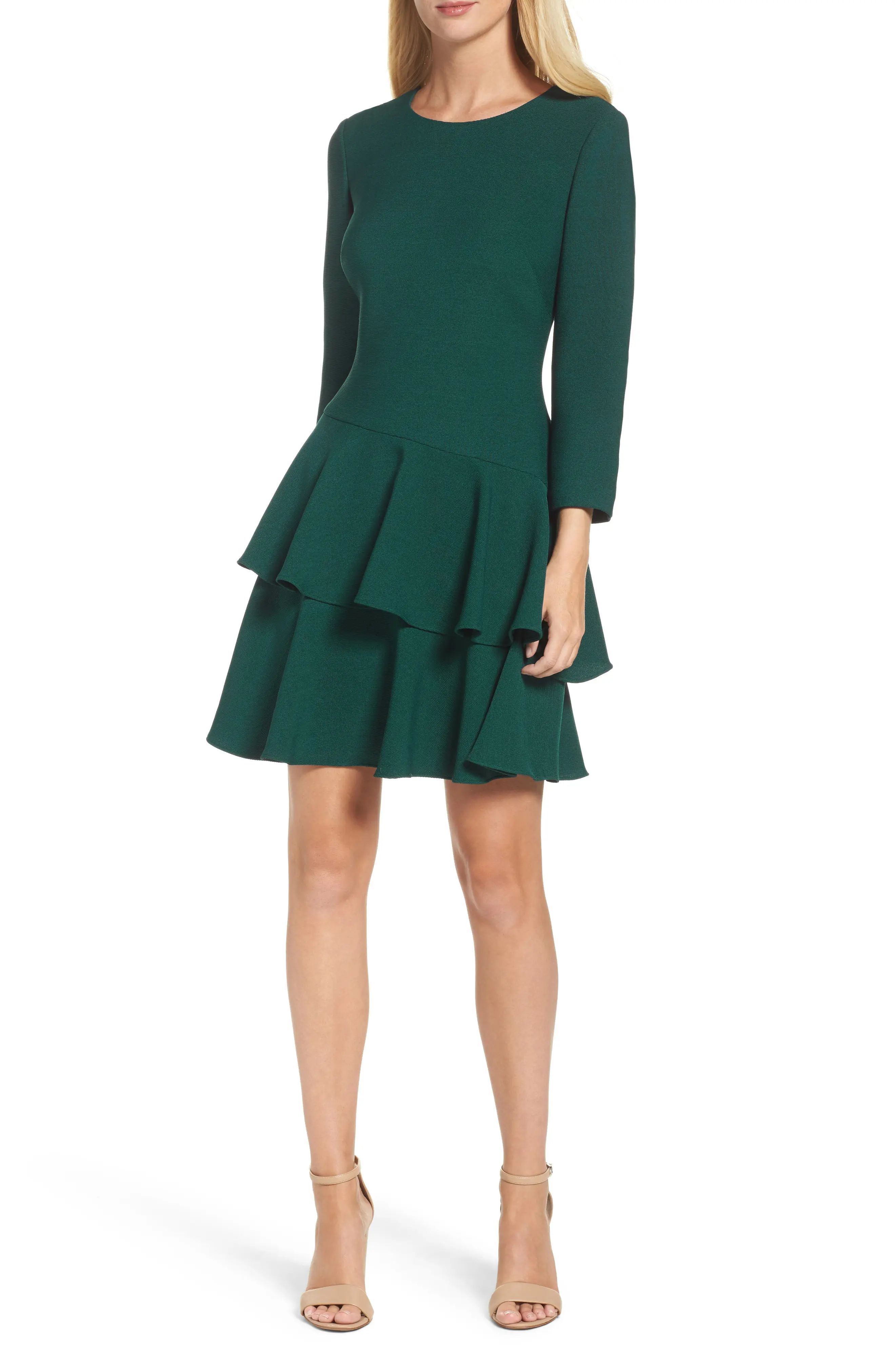 Eliza J Tiered Ruffle Knit Dress (Regular & Petite) | Nordstrom