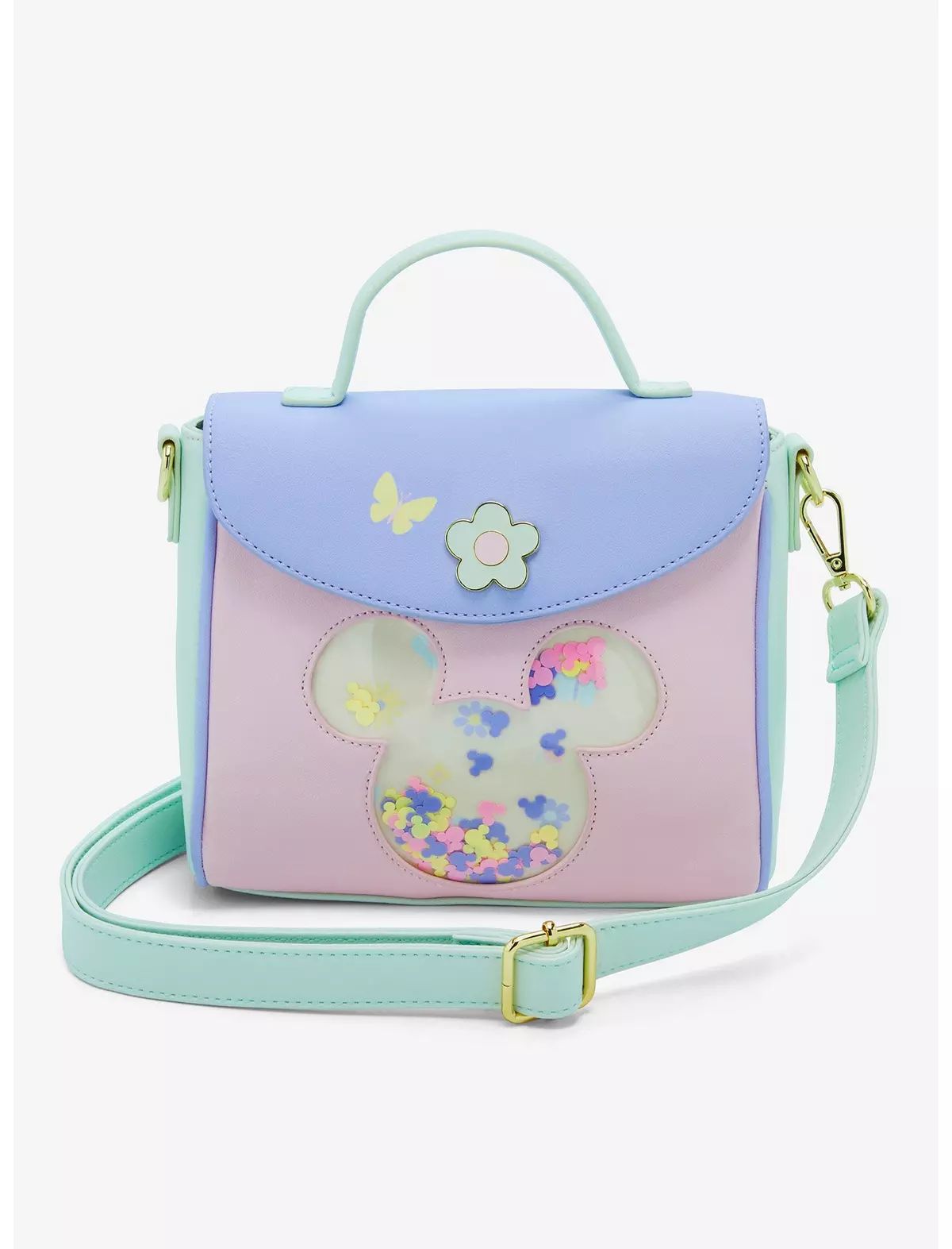 Her Universe Disney Mickey Mouse Pastel Spring Crossbody Bag | Hot Topic