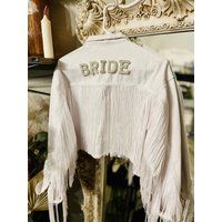 Bride Fringe Cropped Jacket | Etsy (US)