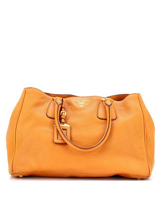 Pre-Owned Prada Large Convertible Shopper Tote Vitello Daino - Macy's | Macy's