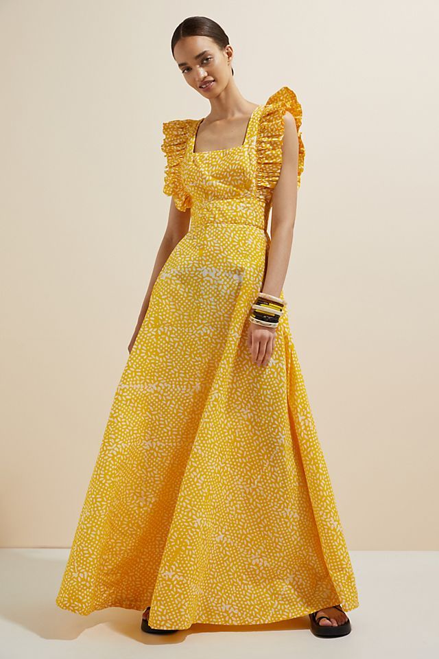 SIKA Marigold Ruffled Maxi Dress | Anthropologie (US)