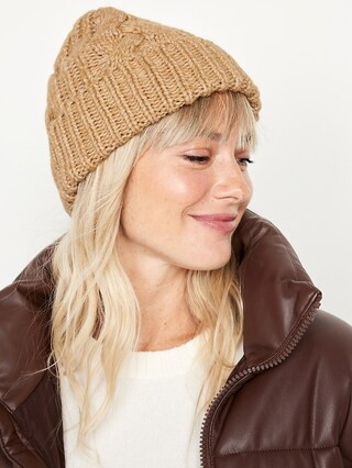 Wide Cuff Beanie Hat for Women | Old Navy (US)