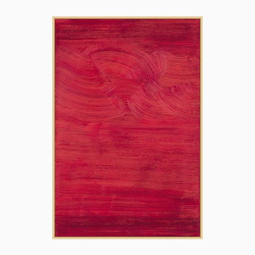 Waves of Red Framed Wall Art | West Elm (US)