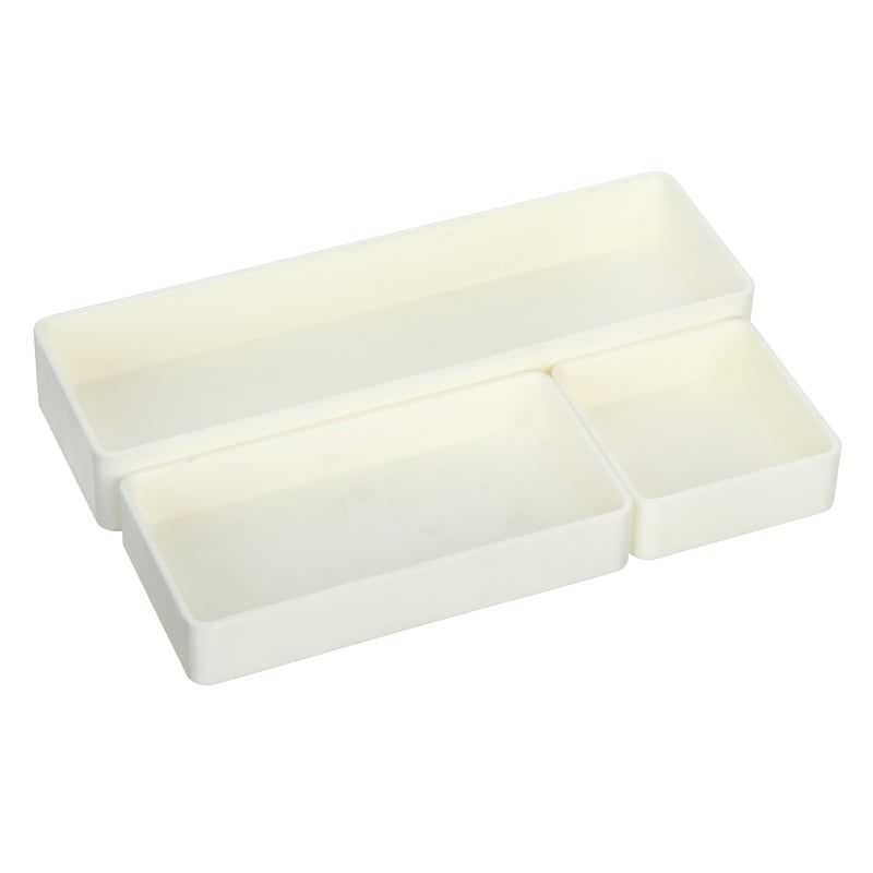 3-Piece Stackable Organization Set, White | At Home