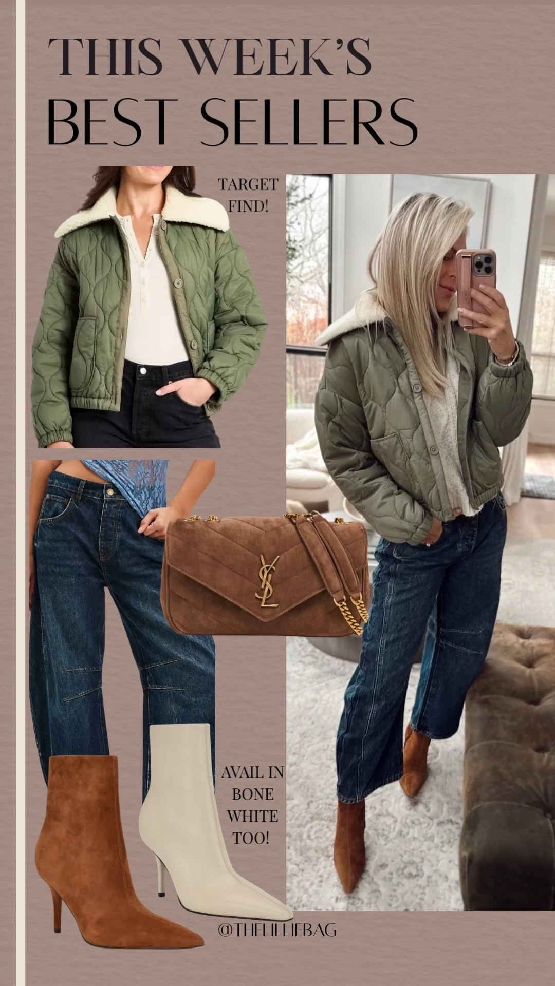 Best seller OOTD! My heels are going quick but are available in this pretty bone white color! Wearing smalls
Jeans 27 


Jeans. Denim. Winter outfit. Outerwear  

#LTKootd #LTKOver40