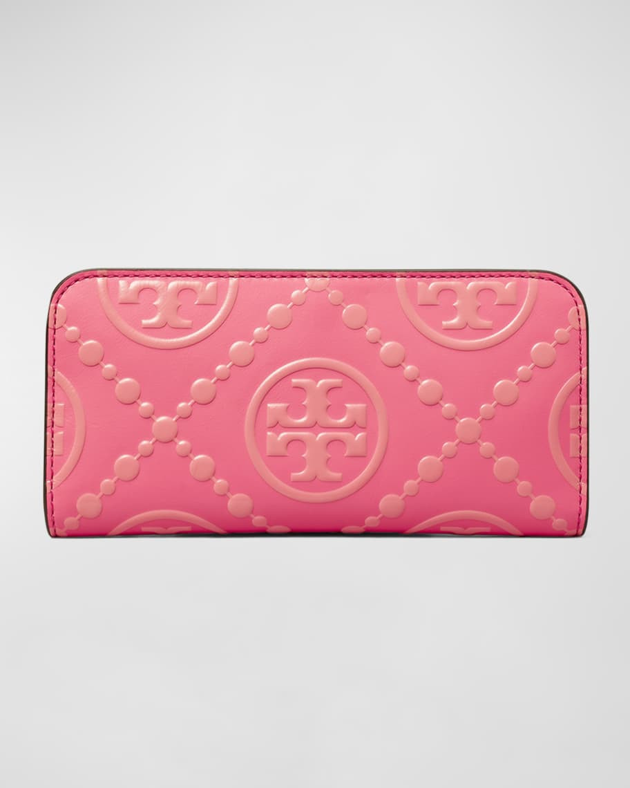 T Monogram Leather Slim Wallet | Neiman Marcus