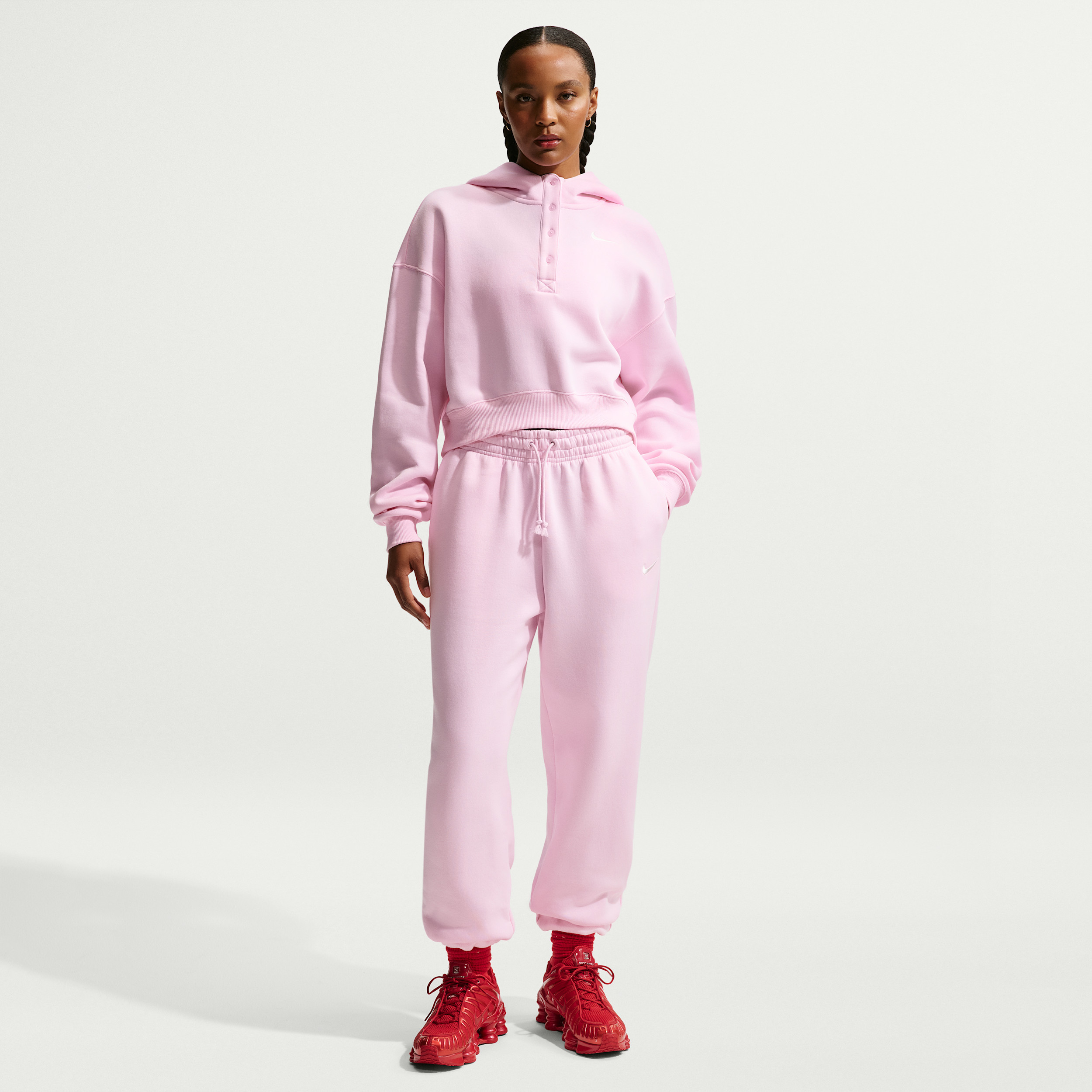 Women's Nike Sportswear Phoenix Fleece High-Waisted Oversized Sweatpants in Pink | FZ5996-663 | Nike (US)