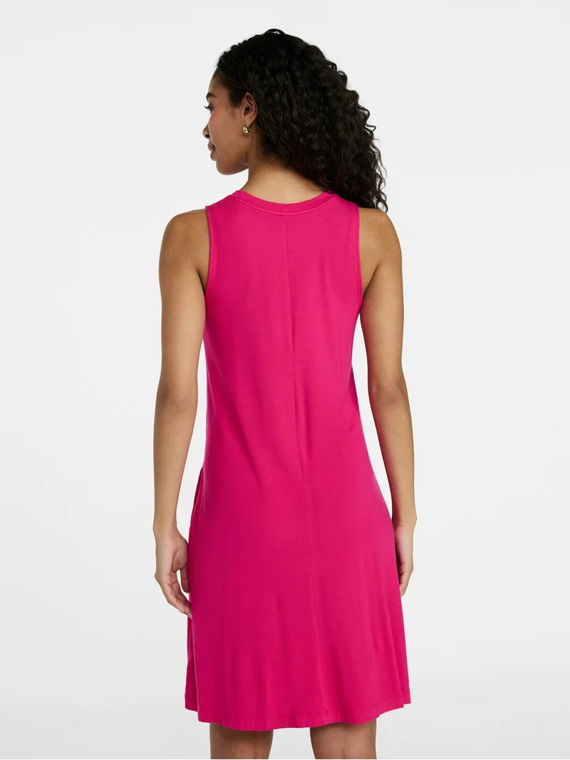 Time and Tru Women\u2019s Sleeveless Knit Swing Dress, Sizes XS-XXXL - Walmart.com | Walmart (US)