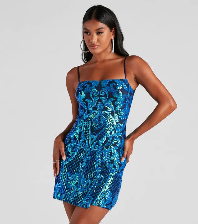 Kaylie Sequin Short Party Dress | Windsor Stores