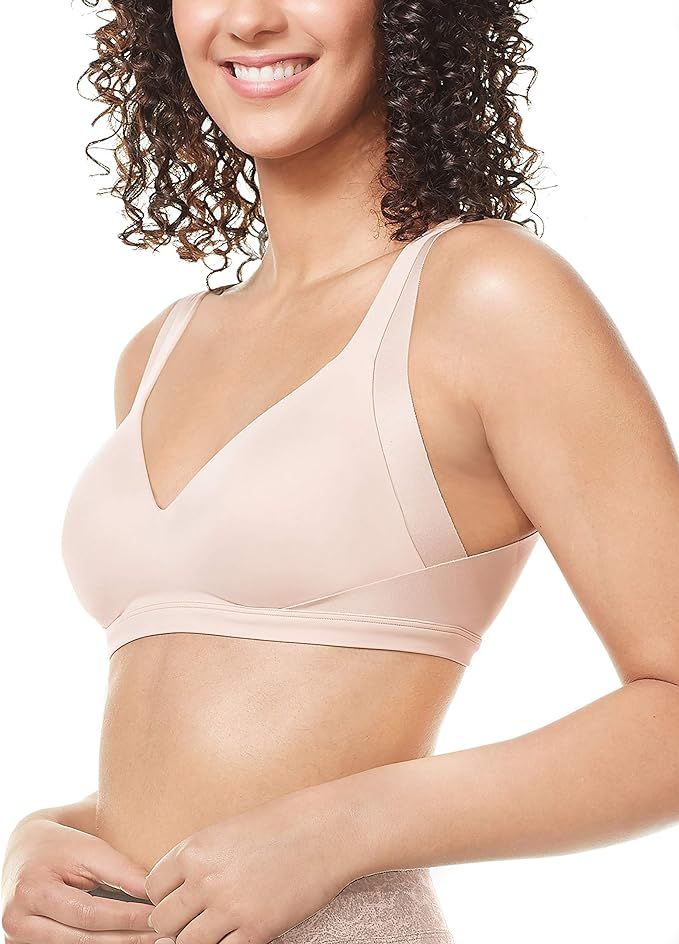 Warner's Women's No Side Effects Underarm and Back-Smoothing Comfort Wireless Lightly Lined T-Shi... | Amazon (US)