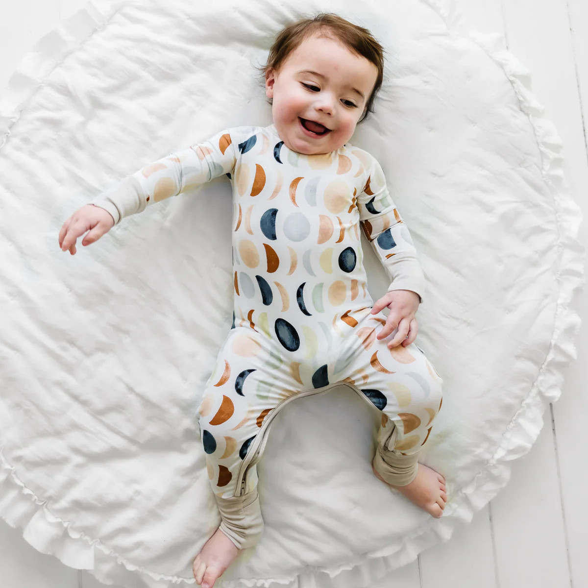 Luna Neutral Crescent Zippy | Little Sleepies