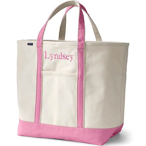 Extra Large Natural Open Top Canvas Tote Bag | Lands' End (US)
