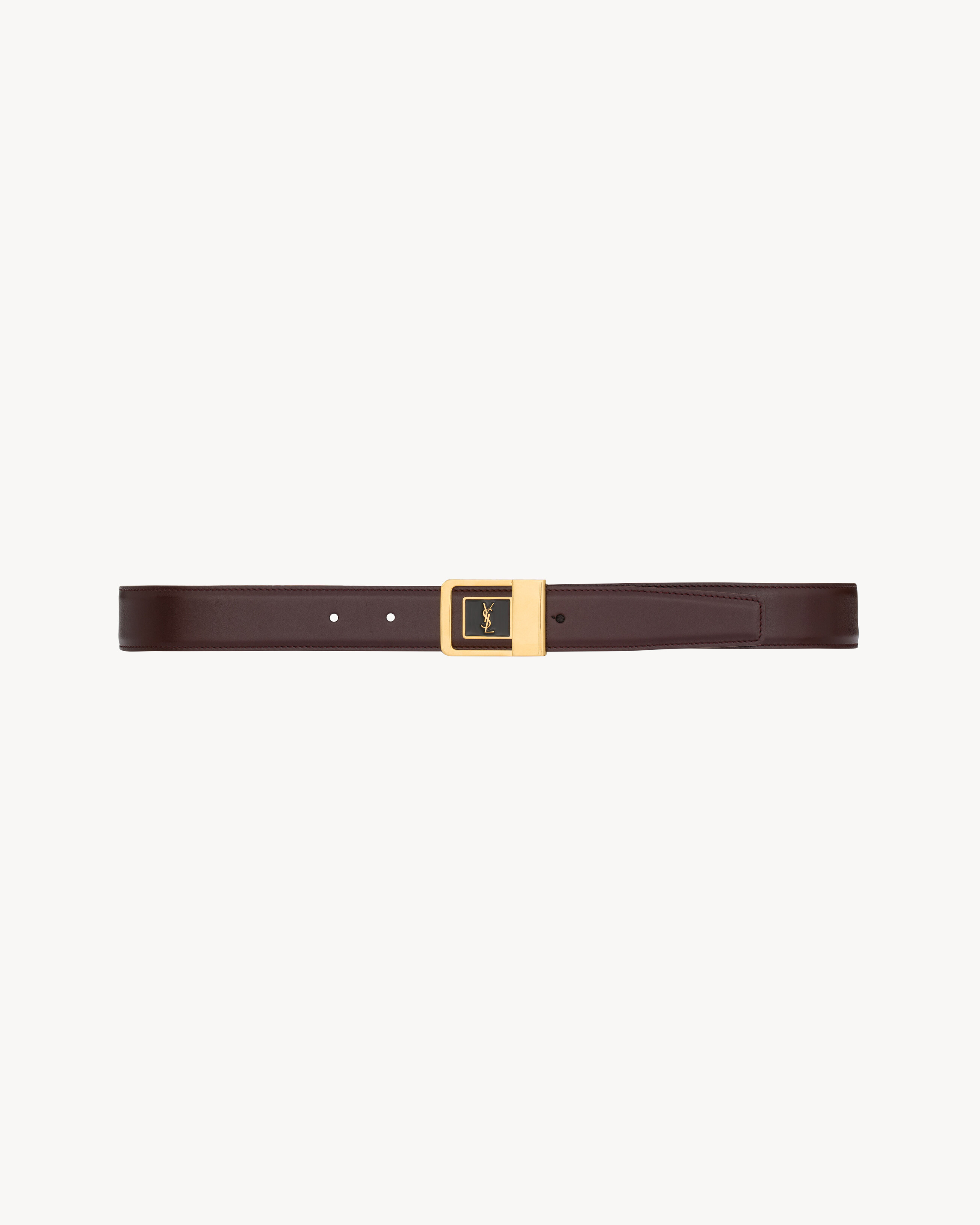 LA 66 buckle belt in lacquered leather | Saint Laurent Inc. (Global)