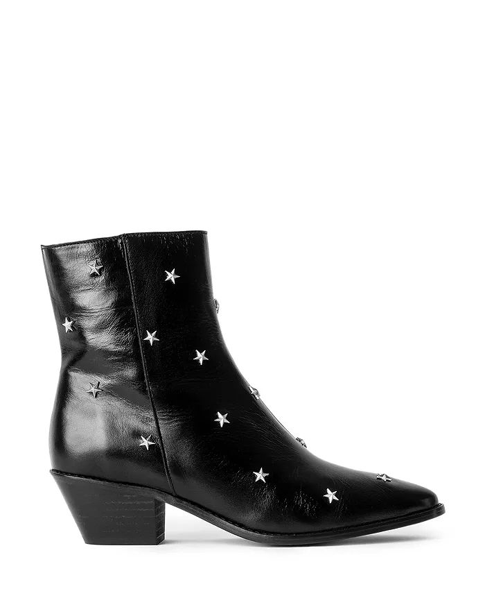 Women's Tyler Pointed Toe Star Studded Vintage Look Patent Leather Ankle Boots | Bloomingdale's (US)