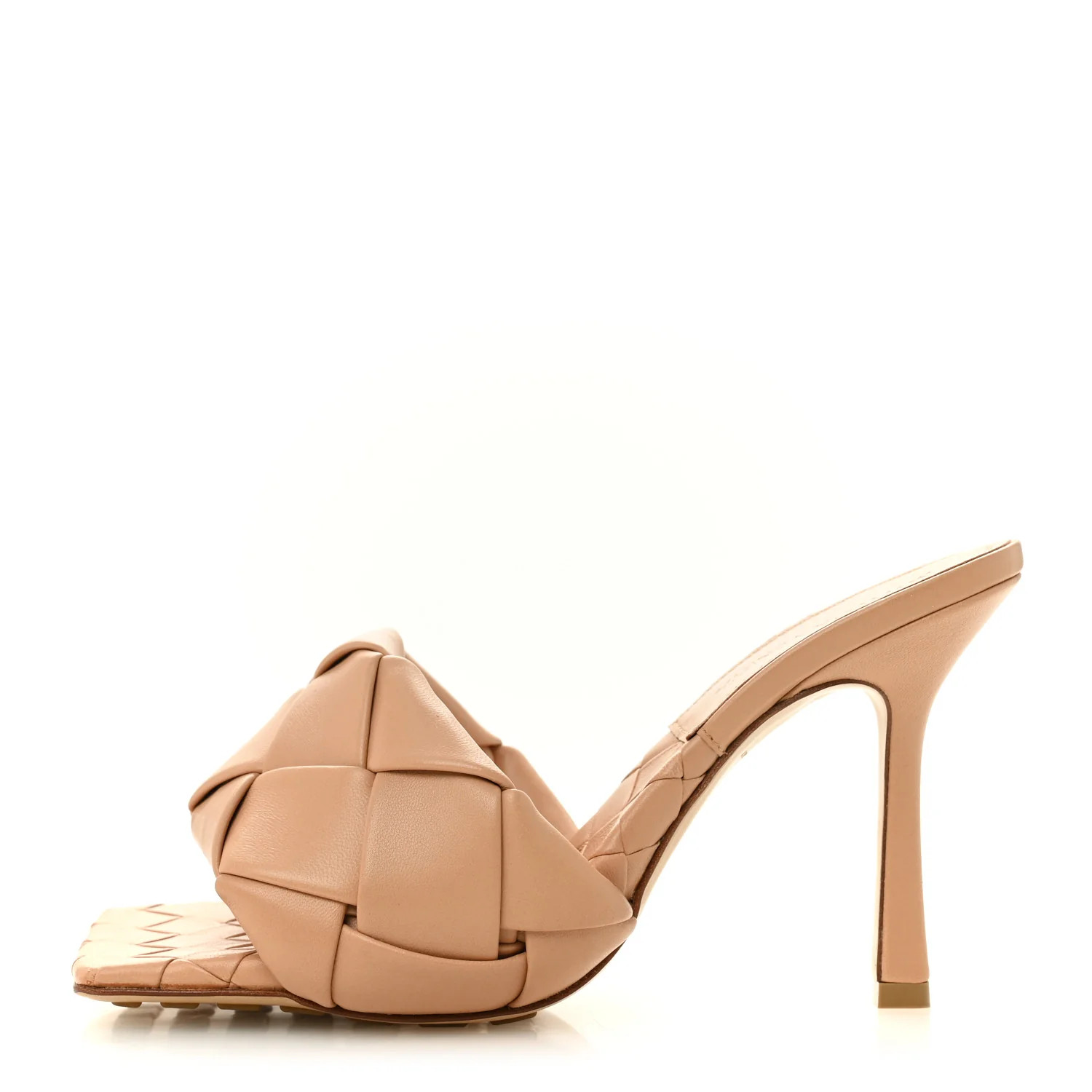 Nappa Maxi Intrecciato Lido Mule Sandals 37 Cipria | FASHIONPHILE (US)