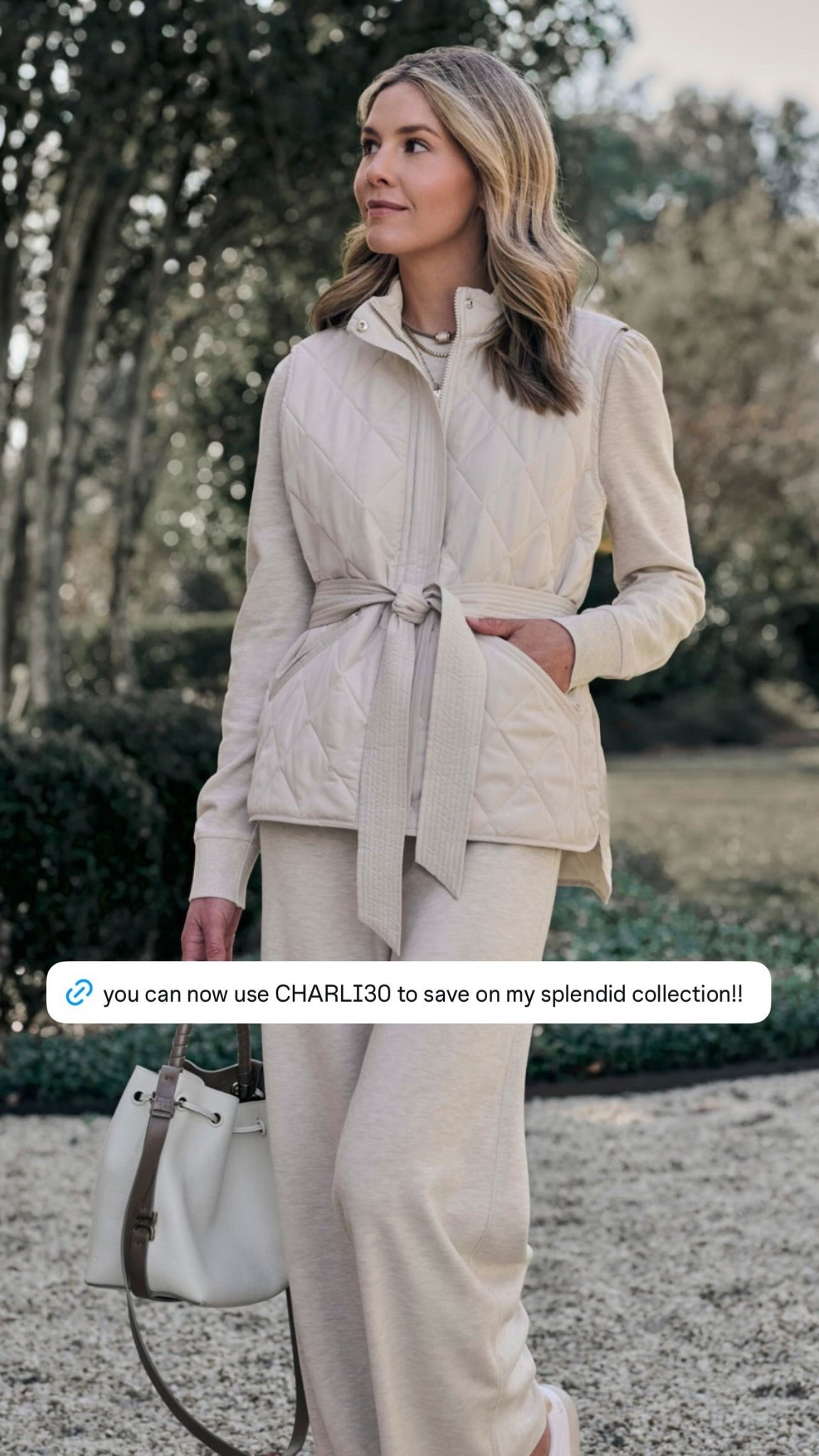 the best drop off set 🤍 it’s so comfortable while still feeling elevated. I love wearing all pieces together, but also as separates! the vest pockets are so deep, perfect for being hands free with the kids.

use code CHARLI30 to save!

#LTKSeasonal #LTKootd