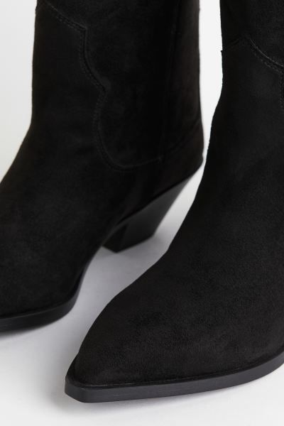 Knee-high cowboy boots - Beige - Ladies | H&M GB | H&M (UK, MY, IN, SG, PH, TW, HK)