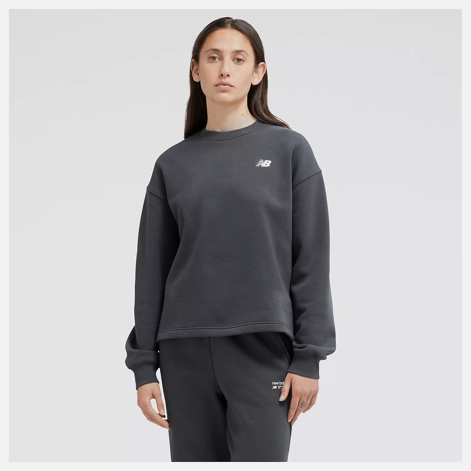 Linear Heritage Brushed Back Fleece Crewneck | New Balance Athletics, Inc.