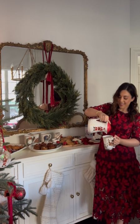 Setting up my Christmas breakfast & hot cocoa bar ☕️ the most delicious way to host for the holidays so everyone can serve themselves as they want ♥️♥️
Everything is from Williams Sonoma & the sticky buns come frozen perfect to heat up and so delicious! My dress is also 40% off today. Perfect for Christmas & valentines 🎅🏼🎁 all linked on my 

#LTKparties #LTKHoliday #LTKhome